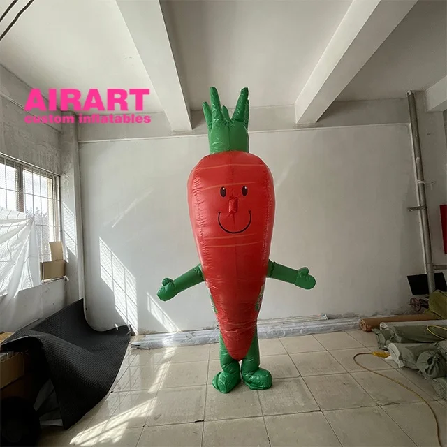 Cartoon Character Inflatable Carrot Costume For Parade Event