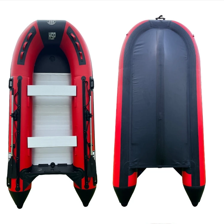 Rubber assault boat thickened wear resistant aluminum alloy bottom kayak fishing inflatable boat with external machine