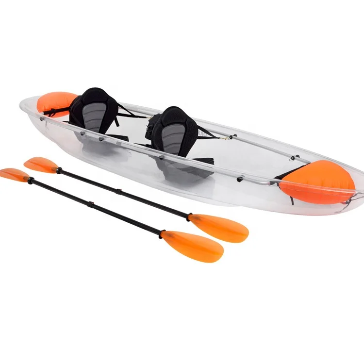 The Double Transparent Kayak Allows You to See the Ocean Drifting Scenery of the Glass Boat on the Bottom.