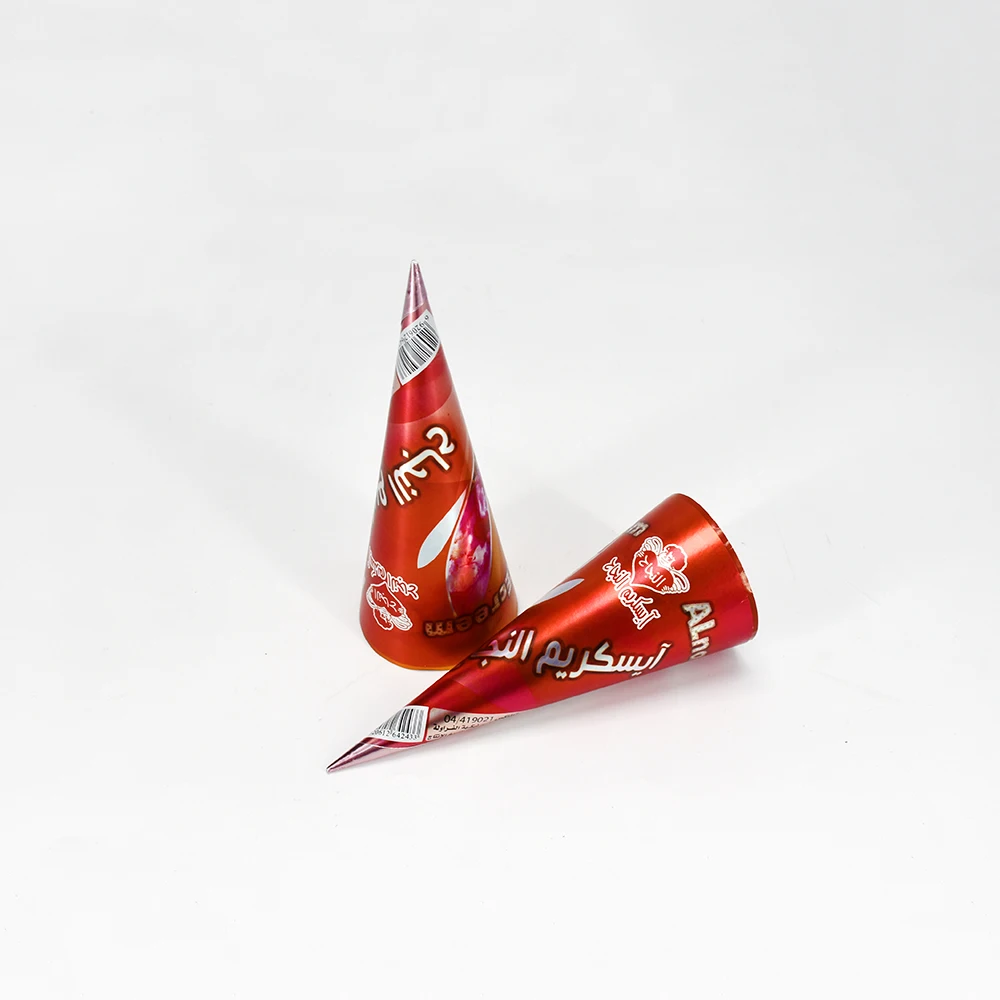 Luckytime Food Safe Grade High Quality Disposable Customized Printing Ice Cream Paper Cone Cup