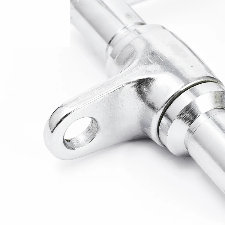 Chromed Straight Fitness Steel Cable Attachments Revolving Straight Tricep Lat Bar