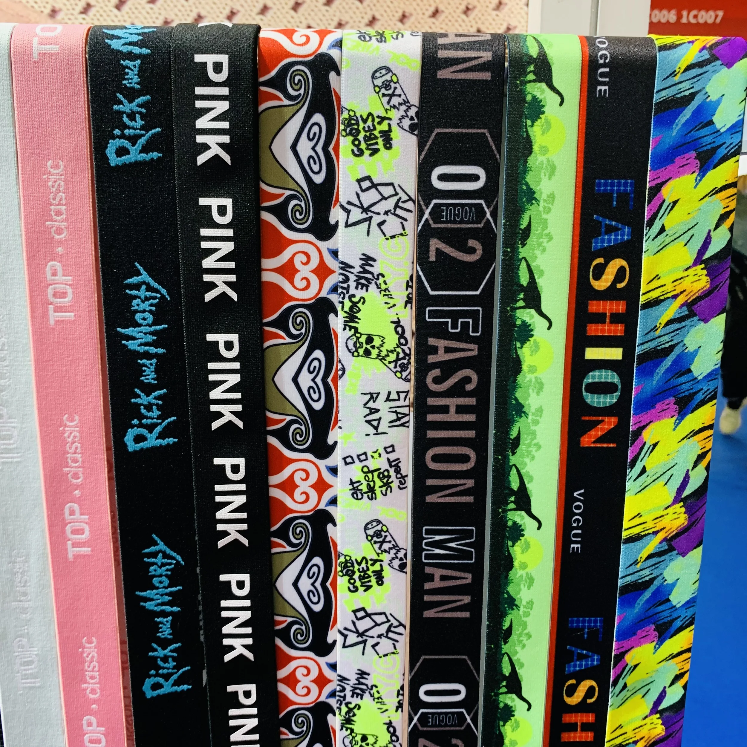 Customized own logo pattern Polyester Woven Knitted Jacquard Soft Elastic Band For Underwear Boxer Shorts Waistband Belt