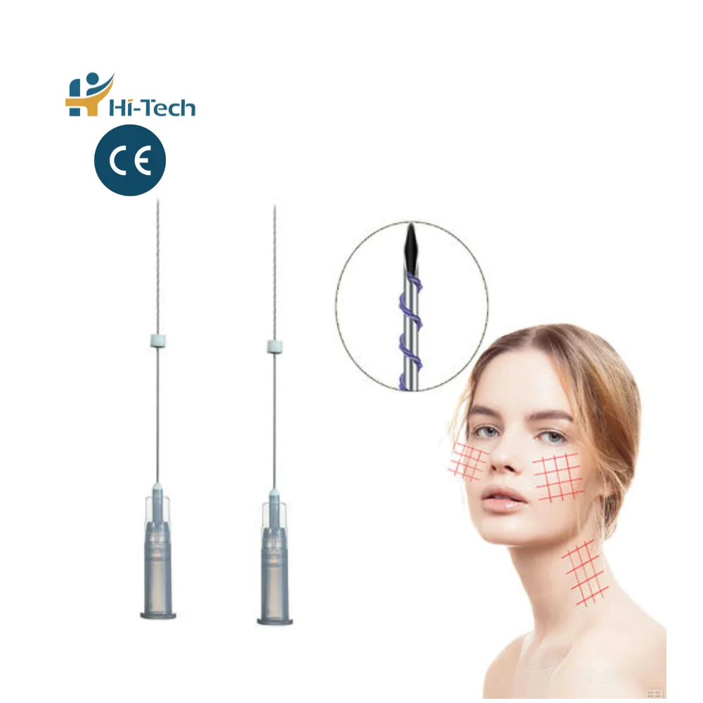 PDO Screw Thread Lift 30G 50mm With Sharp Needle For Anti-wrinkle