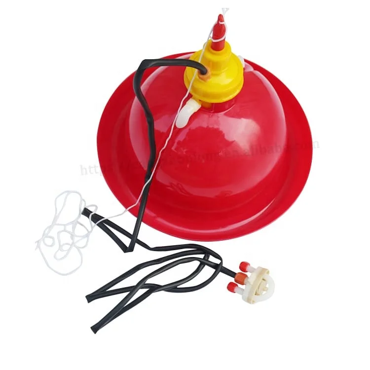 YYA/LM-68 Automatic Plastic Red Poultry Broiler Layer Bell Drinker Complete Kit For Chicken House