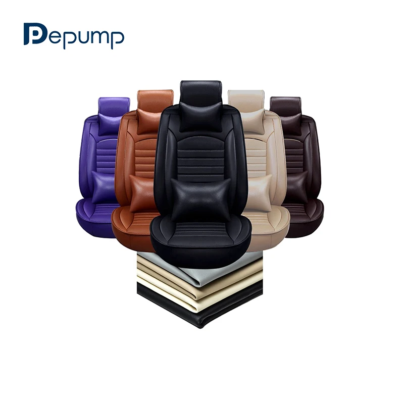 Универсальные кожаные чехлы на автомобильные сиденья с индивидуальным дизайном, искусственная микрофибра, универсальный внешний вид кожи