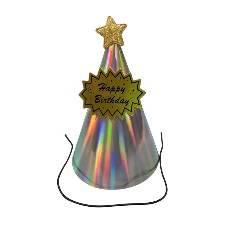 Cute Paper Cone Hat Dress Up Girl & Boy Birthday Hat Party Supplies Decoration green cool and delicate party paper hat