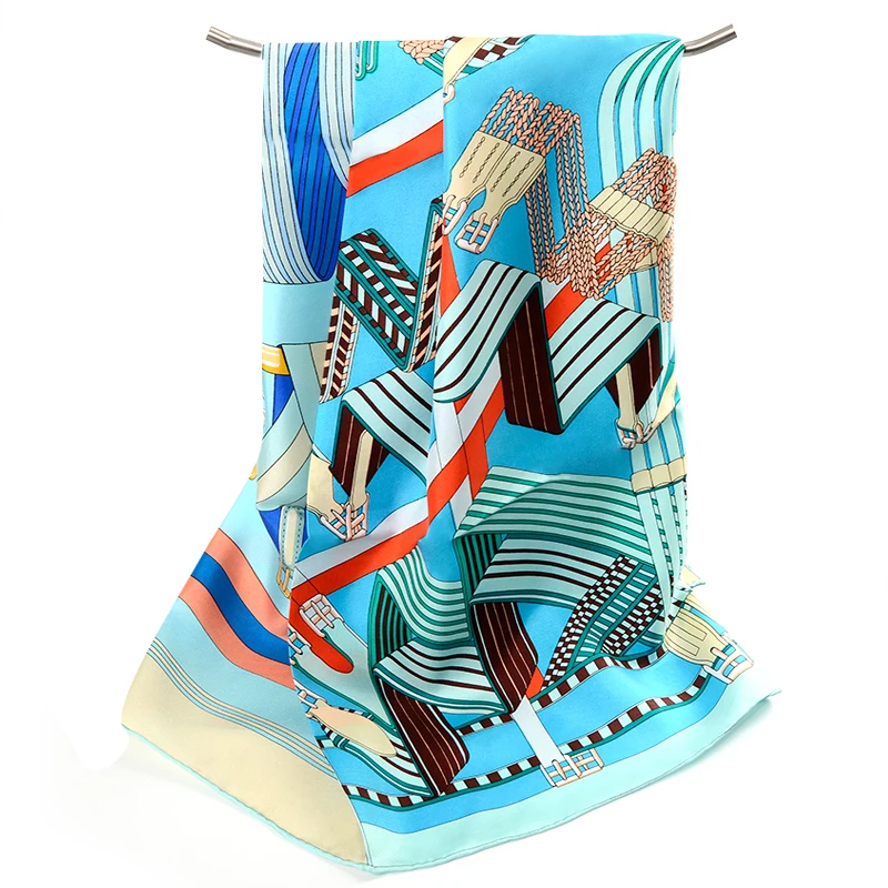 Hamocigia Manufacturer 2021 New Arrival Elegent 90X90 silk scarf Women Hijab