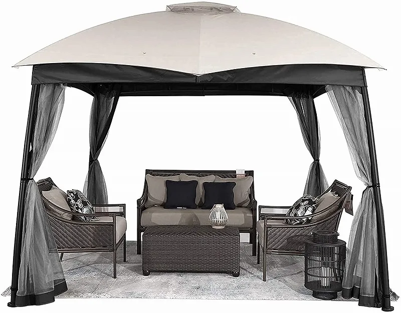 Садовая беседка, римская палатка с изогнутым верхом, уличная беседка для двора, тент для отдыха, палатка, уличное солнцезащитное укрытие