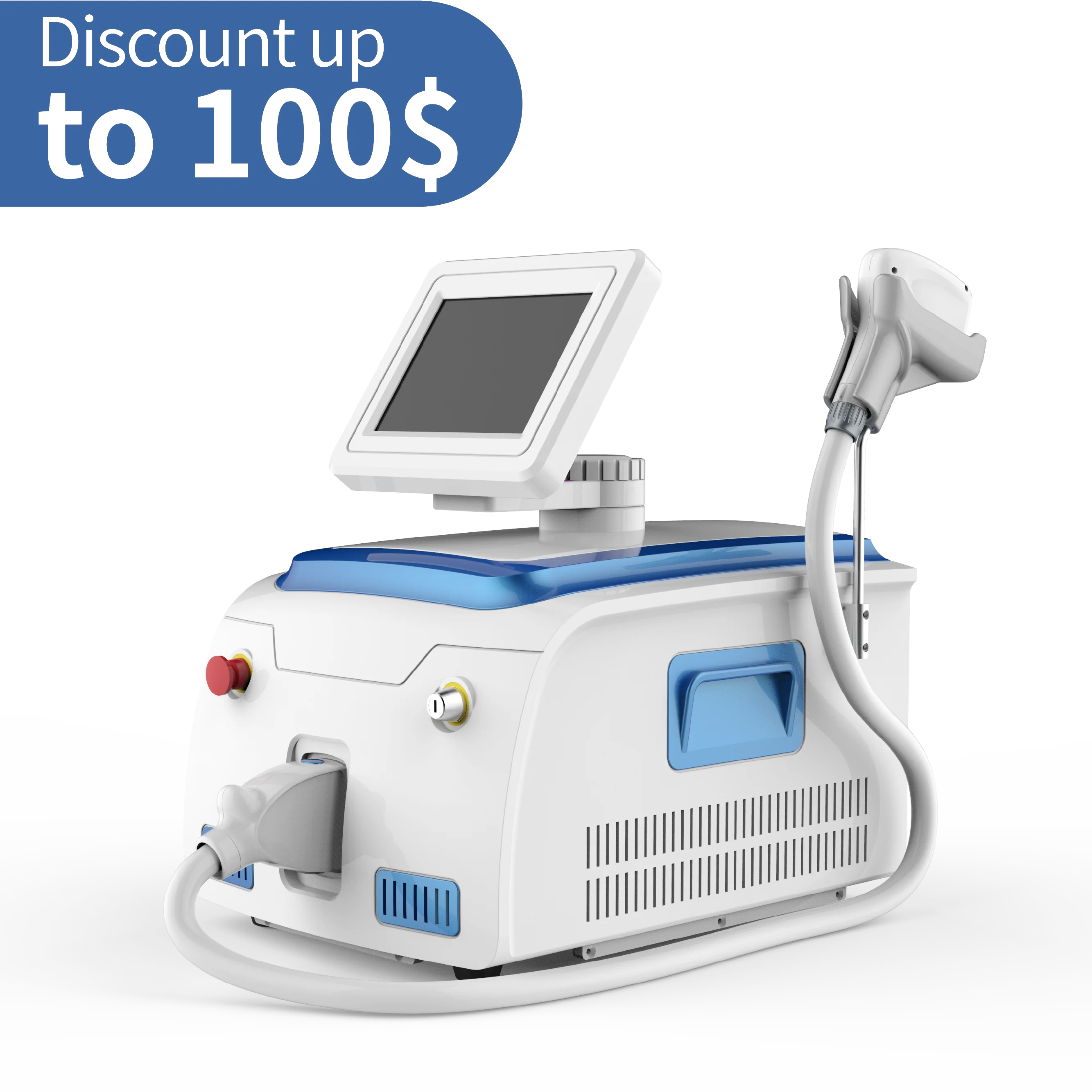 Big spots size imported Parts 755nm 808nm 1064nm 800w triple wavelengths diode laser hair removal machine