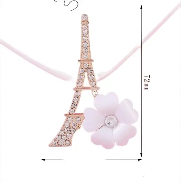 New accessories Eiffel tower mobile phone case fall proof gold portable chain mobile phone pendant