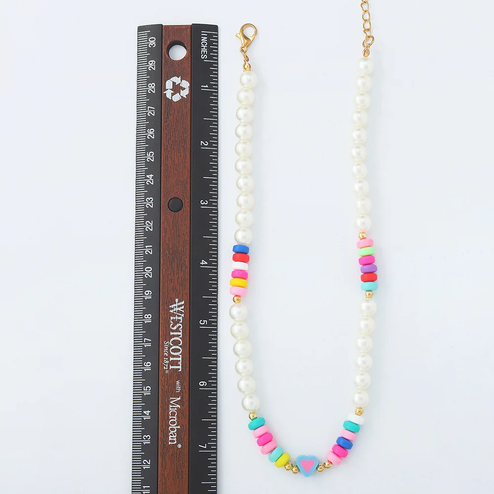 Bohemian Ethnic Necklace Pearl Beaded Colorful Necklace Leisure Vacation Jewelry Recommended