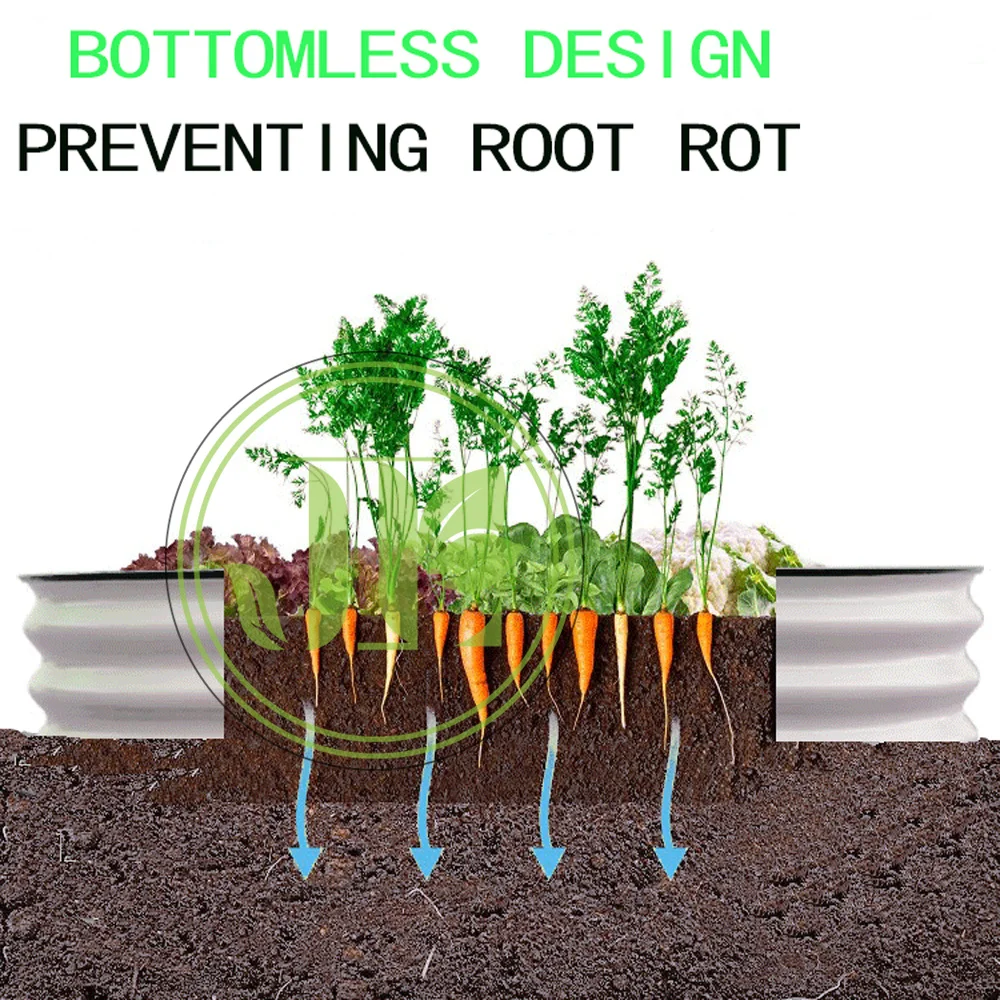 Tree Collar Surrounded Ring Metal Round Aluzinc Raised Garden Bed Outdoor Planter Box