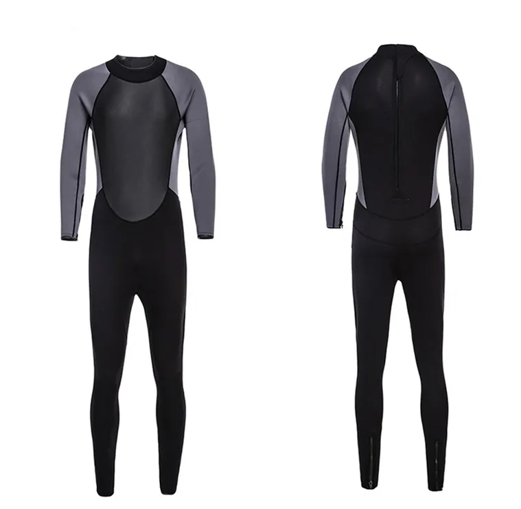 Изготовленный на заказ мужские SCR 3 мм полный рукав застежка-молния сзади комбинезон для серфинга фридайвинга подводное плавание неопреновые гидрокостюмы