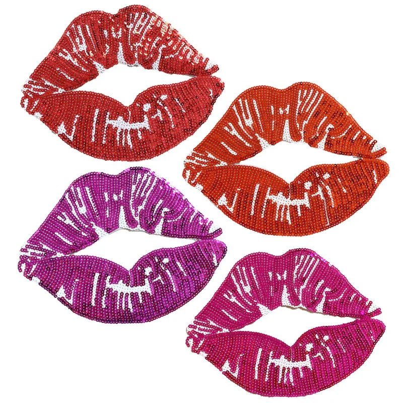 Bulk Sale Handmade Sequin Patches Glitter Personalise Design Sequin Felt Chenille Custom Rainbow Shape Patch For Jeans
