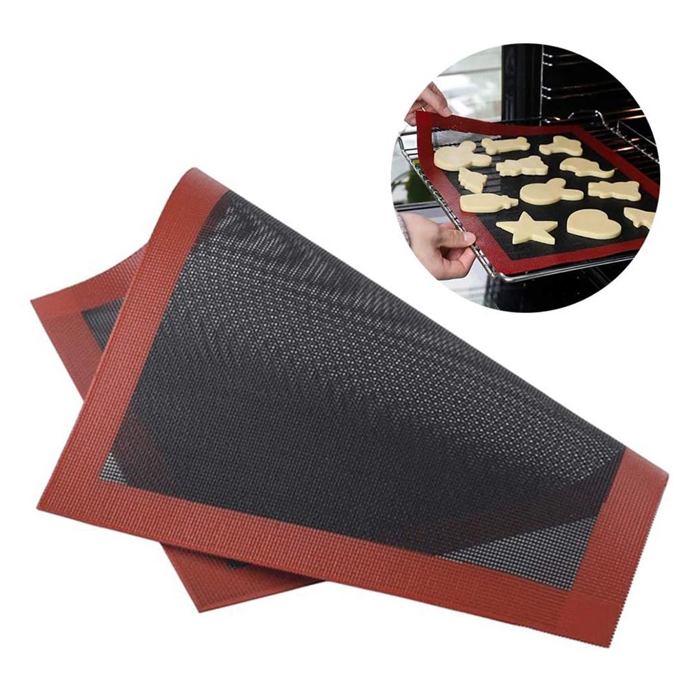 Premium Non-Stick Silicone Baking Mat for Bread Oven Liner Perforated Steaming Mesh Pad