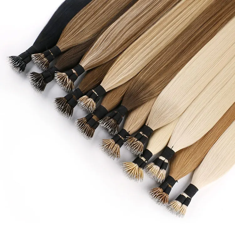 Oem Delux Double Drawn Raw Indian Cuticle Aligned Virgin Hair Nano Ring Extensions