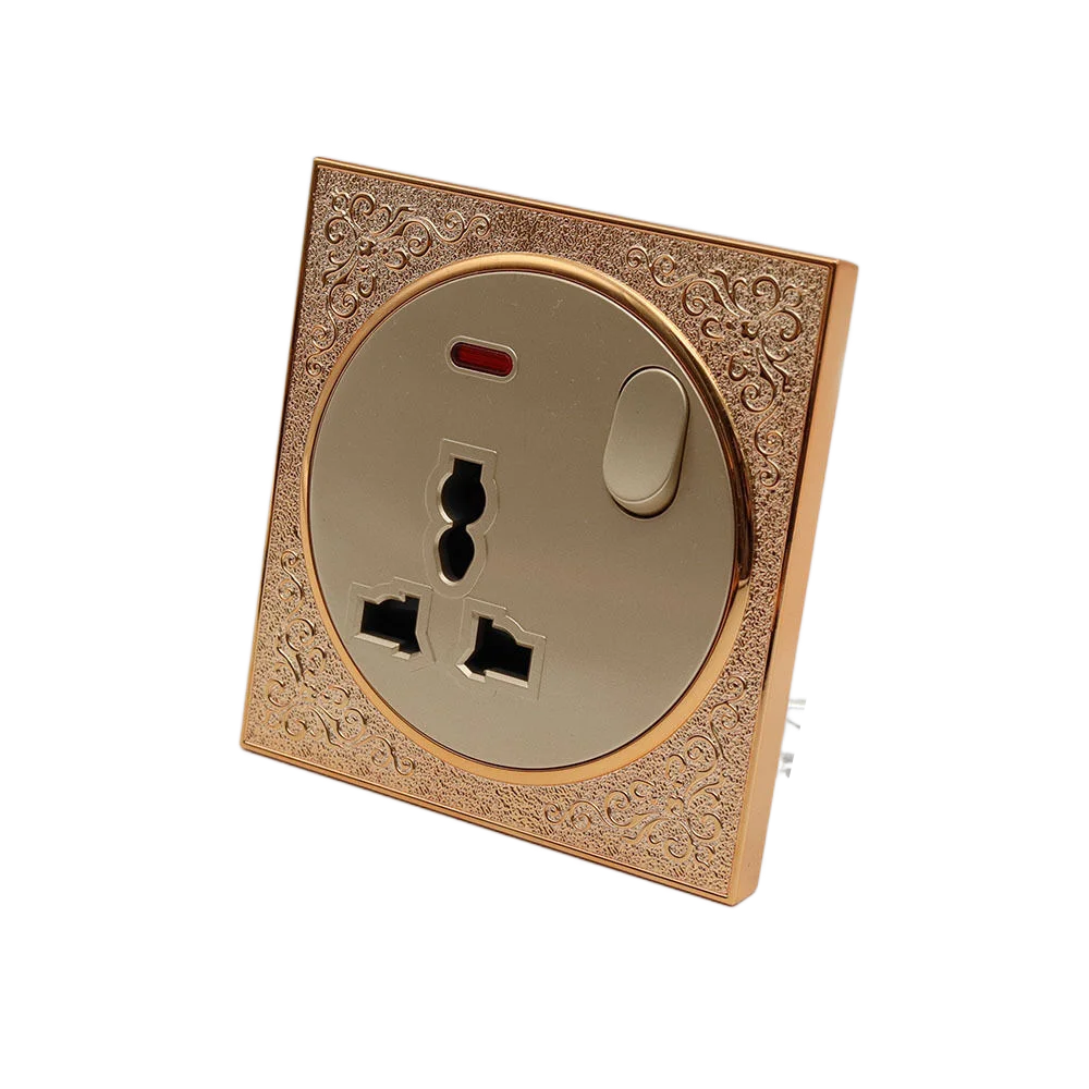 Best sell wholesale 13A multi-three hole with lamp competitive price outdoor electric explosion proof socket