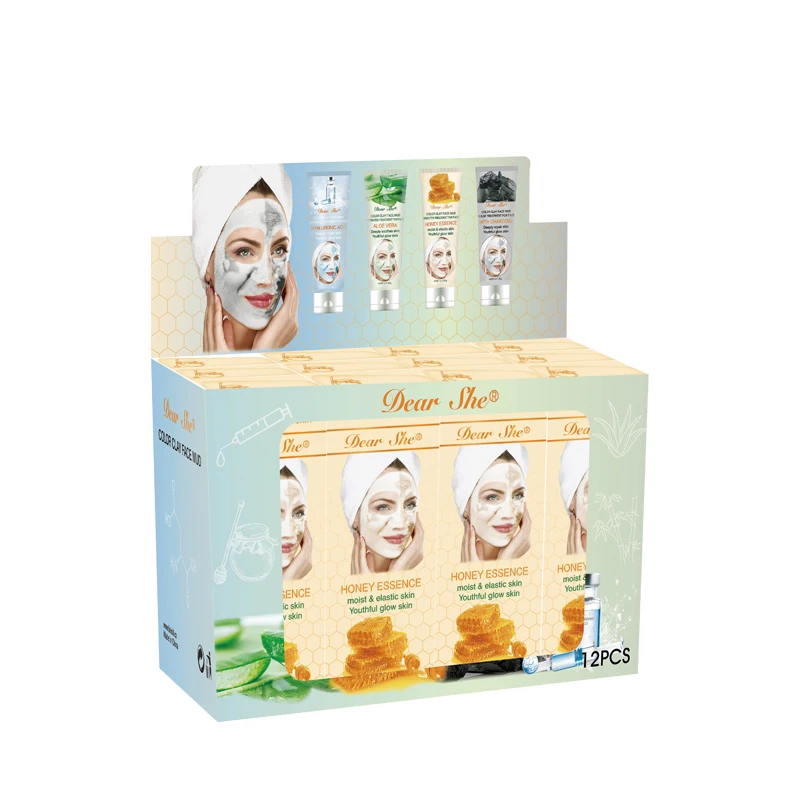 New Selling China Manufacturing Cheap Dear She Honey Essence Moist Elastic Bright Skin Color Clay Facial Mask Mud For Skin Care