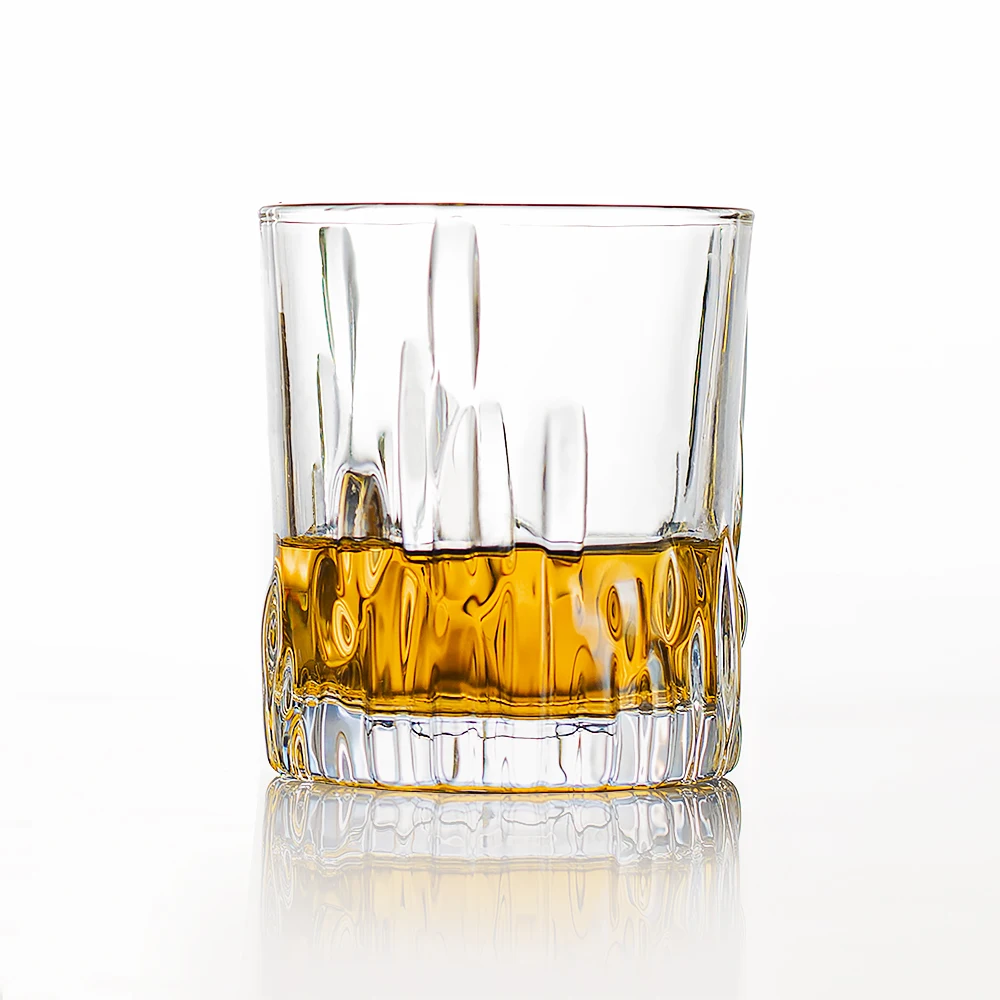 Factory Wholesale 300 ml Engraved Whisky Glass Fashioned Rock Glass Whiskey glasses for Bourbon Rum Whisky
