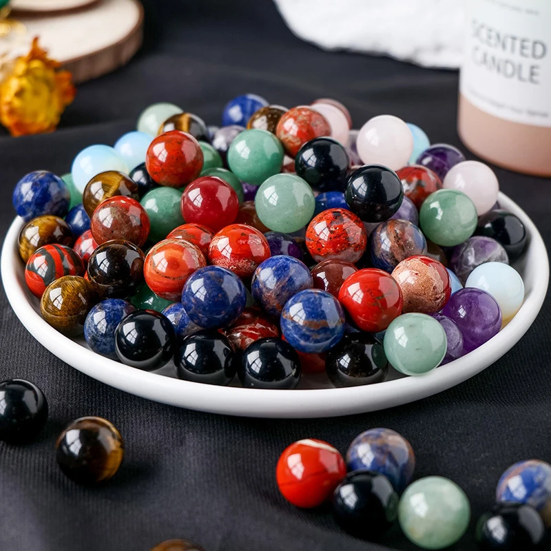 Wholesale 16mm polished fengshui healing stones rose quartz balls mini crystal spheres