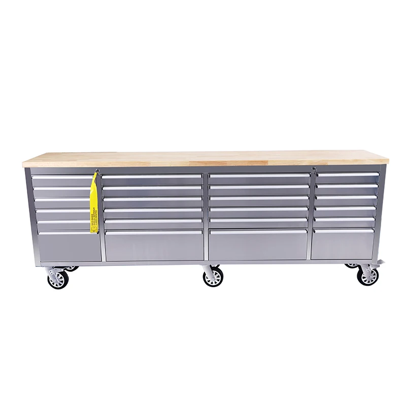 96 inch professional ultimate storage garage workbench with 24 drawers