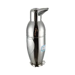 Eco friendly 500ml penguin shape vacuum insulated custom logo sublimation stainless steel bar tool cocktail shaker