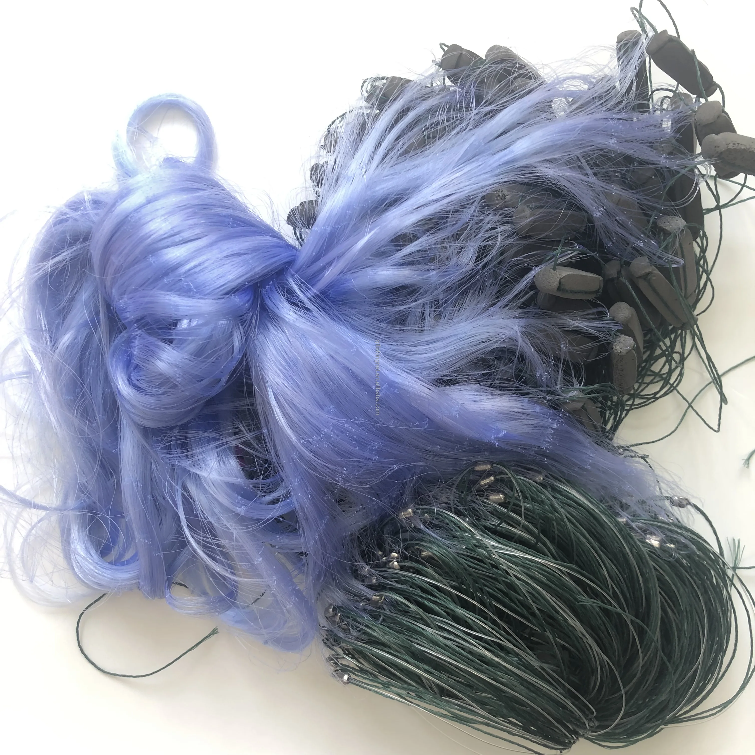 High Quality Monofilament Nylon Malaysia Ready Made Gill Net Three-layer Sticky Fishing Net