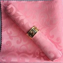 Gold Cloth Napkin Hotel Restaurant Jacquard Napkins for Wedding Party Event