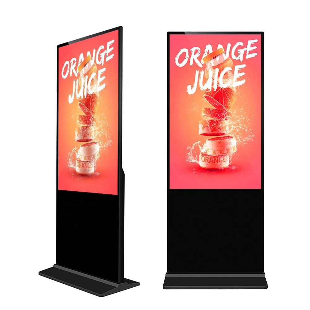 32 43 55 65 inch android touch screen advertising display floor standing advertising kiosk for subway/supermarket