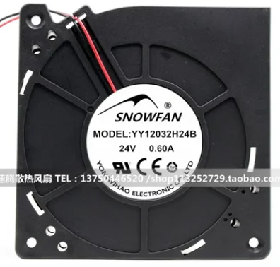 Снежный вентилятор 12 В 48 DC24V 0 60 A AC 12032 120x120x32 мм см двойной шаровой турбины YY12032H24B охлаждающий