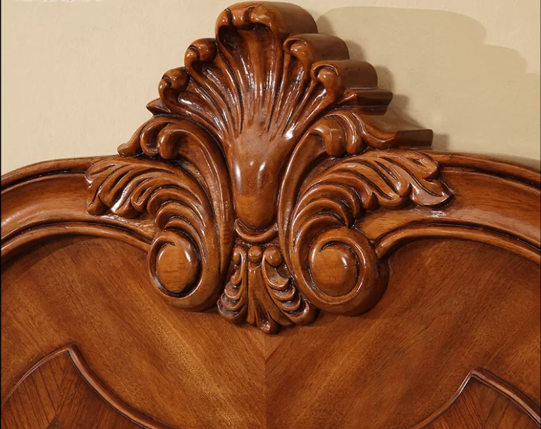 Classic Luxury Wooden Hotel Furniture Beautiful High End Design Bedroom Set King Size Bed American Style Bedroom Set GMB15