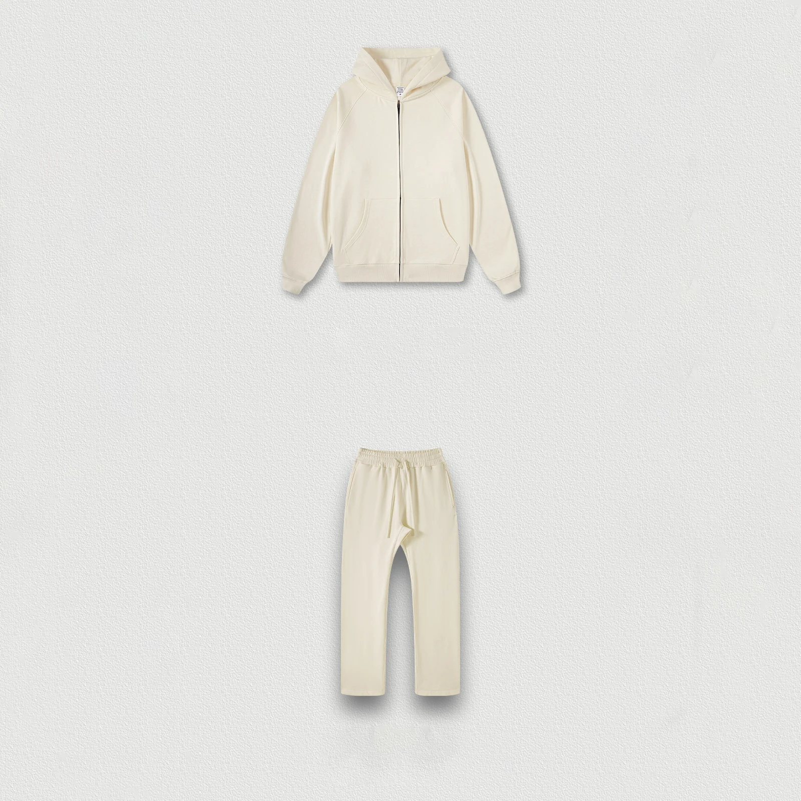 MSET5101 Autumn&Winter Custom 445g Cotton Blends Zip Up Hoodies Set Sweatshirt Set Sweatpants and Hoodies Set