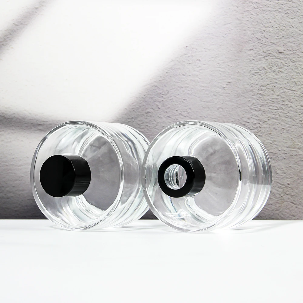 wholesale perfume bottles 200ml Nordic style luxury glass decorative fragrance reed diffuser bottles