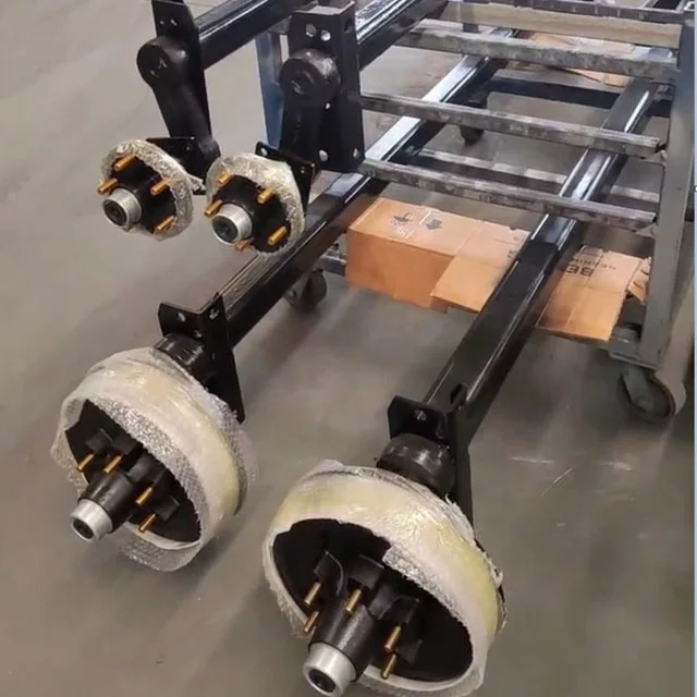 Normal Degree Blacking Painting or Galvanized surface 2000 LBS Rubber Suspension Torsion Axle with Hub for light trailer