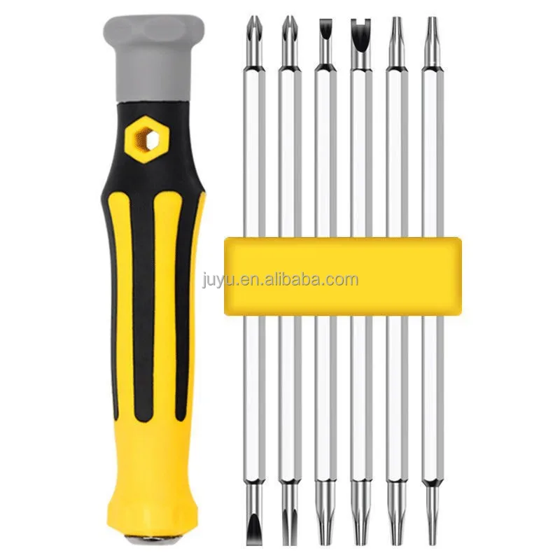 6 in 1 Mini Screwdriver Set Computer Phone cross Y U shape bits Repair 6 pc watch pocket eyeglass mini precision screwdriver set