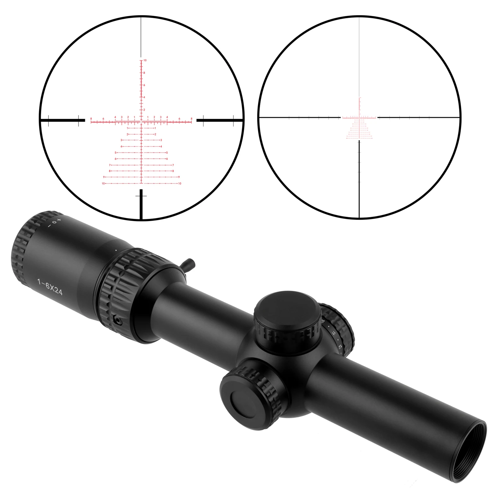 FOCUHUNTER 1-6x24 scope telescopic LPVO FFP tactical optics waterproof IP67 sight 30mm scope ring mount hunting accessories