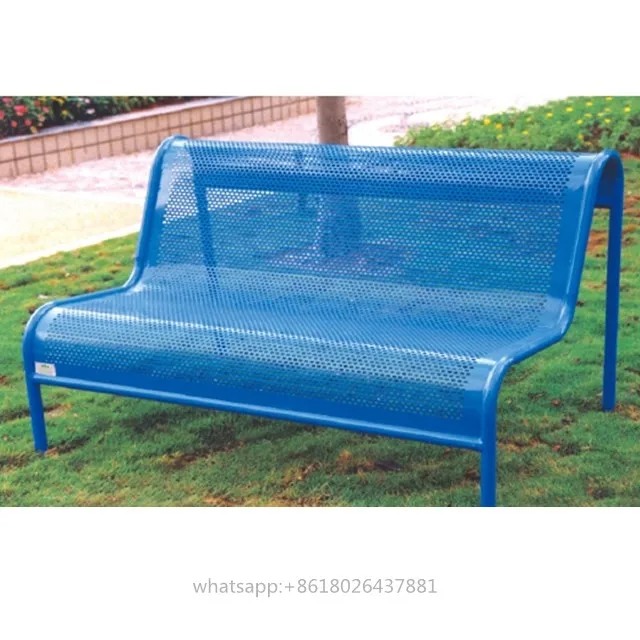 China steel bench brackets/cheap blue cast iron park benches/outdoor furniture metal frame garden chair QX-145F