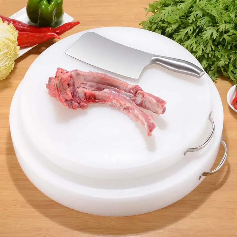 Chopping Board Cutting Boards PE Customizable Sustainable Chopping Blocks for Kitchen Hdpe Plastic Eco-friendly Round White