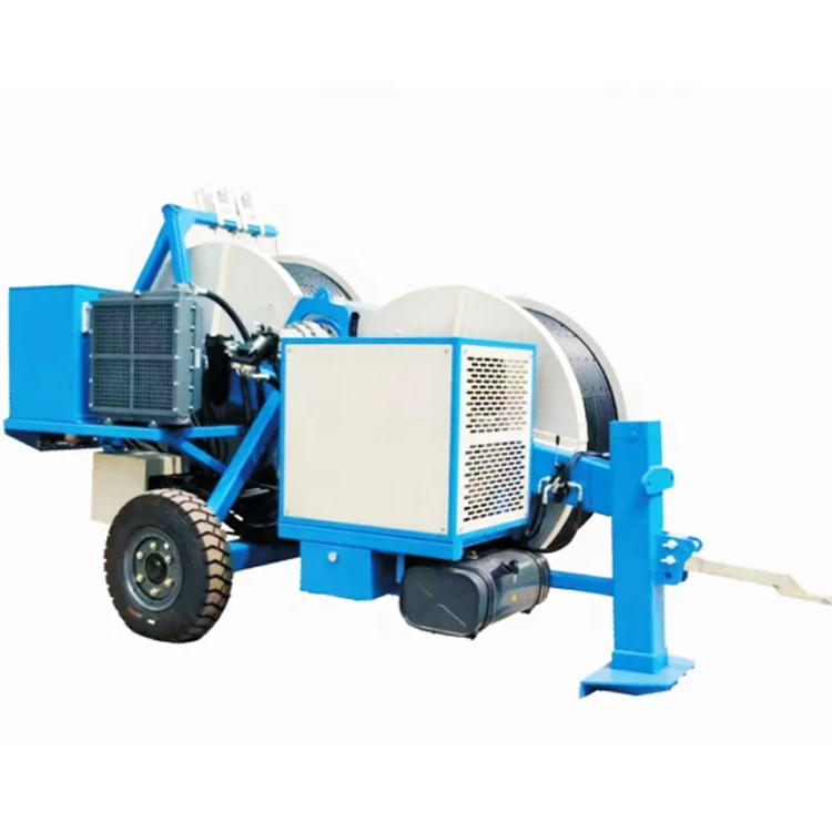 Overhead line construction cable stringing equipment 2x50kN hydraulic cable tensioner