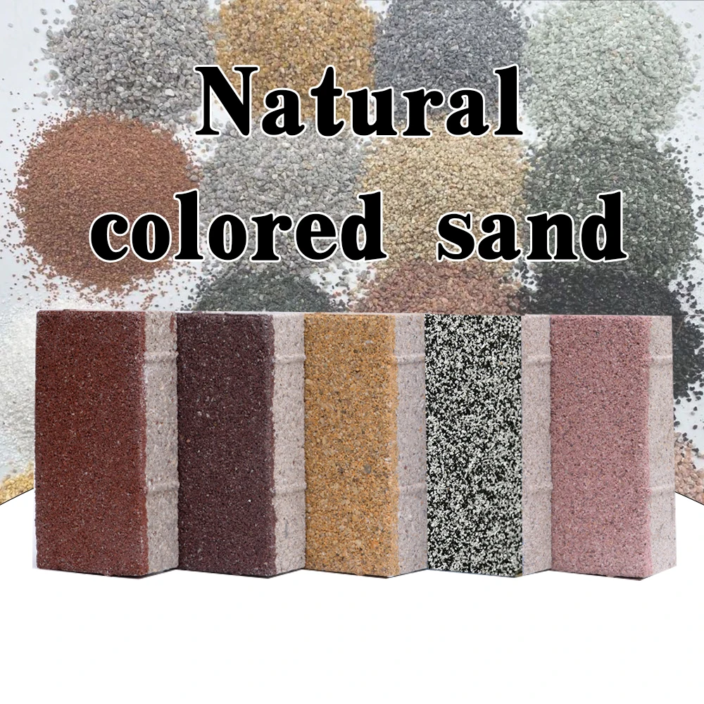 The Supplier Supplies 10-20 Mesh PC Permeable Brick Exterior Wall Coating With Natural Color Sand For Building