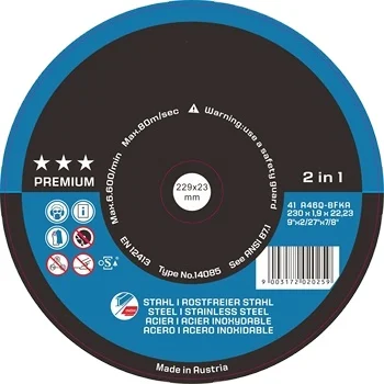 tyro lit Norton 7 9 inch 230mm stainless steel metal corte disco abrasive cutting grinding discs for grinder