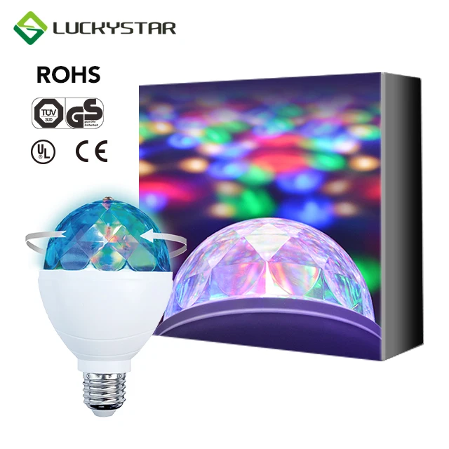 3w rotating disco light bulb rotating led lamp led rotating bulb