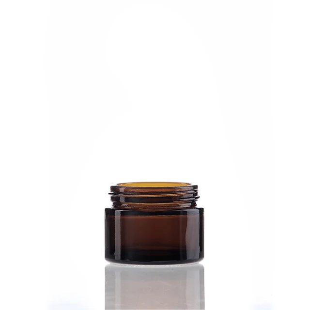Amber Color Glass cosmetic bottle cylinder glass jar cream glass jar 100ZRXA