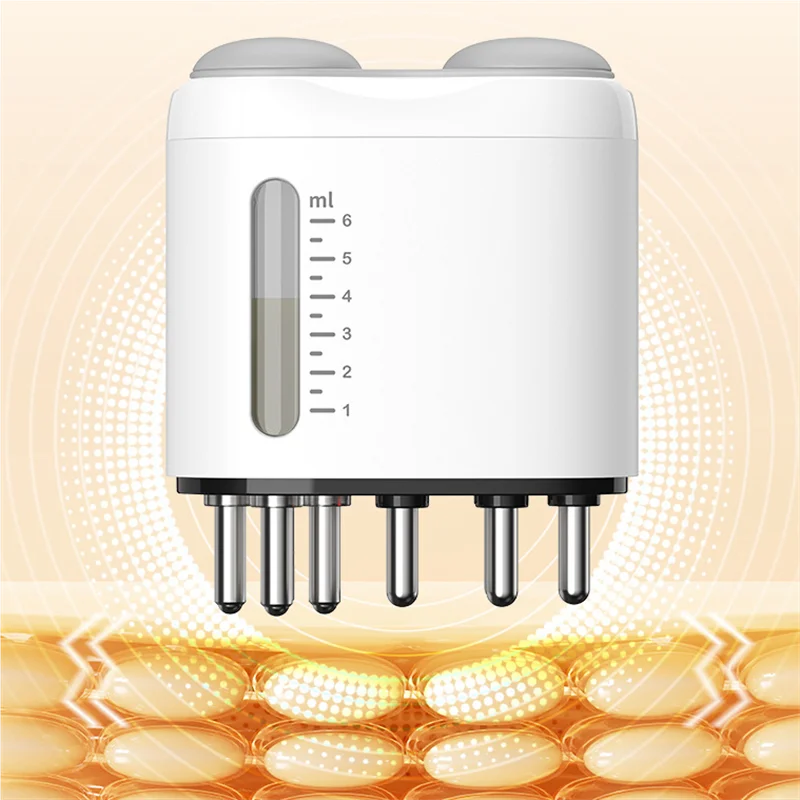 In Stock Electric Hair Growth Red Light Therapy Comb Anti Hair Loss Vibration Scalp Massage Comb With Compartment Oil Applicator