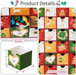 Festival Countdown Calendar 2022 24 Drawers Cabinet Christmas customize Gift Boxes Advent Calendar Box
