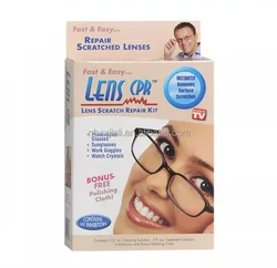 Hot Selling Wholesale 3 In 1 Lens Scratch Repair Kit Eyeglasses Cleaning Kit lens solution