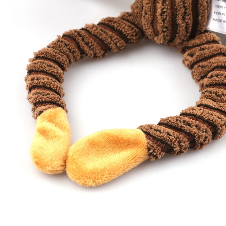 
2021 Eco Friendly Indestructible Monkey Bear Cute Interactive Pet Dog Chew Plush Toy For Dogs 