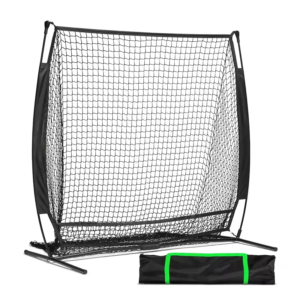 7ft X 7ft Portable Big Mouth Baseball Practice Net Baseball Pitching Net For Outdoor Exercising