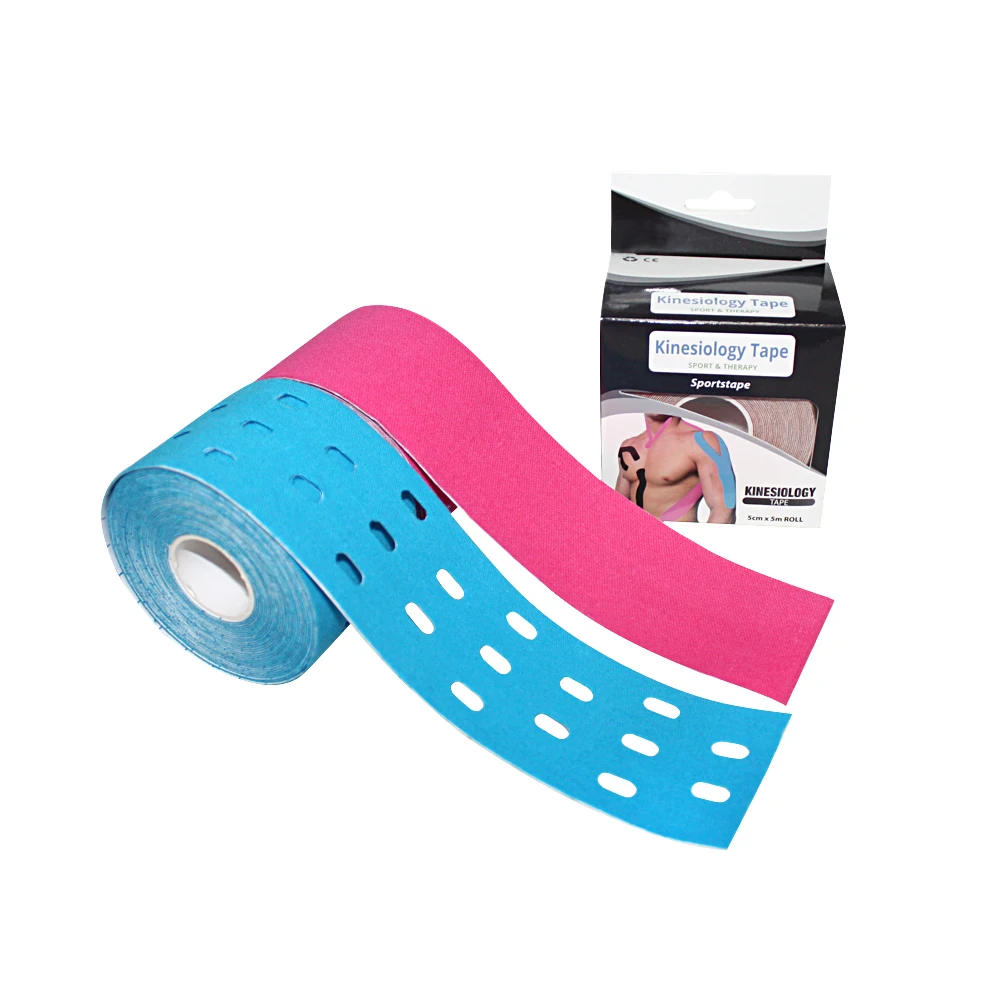 Certificate Nylon Physical Therapy Elastic Sport 5cmx5m Kinesiology Tape With Hole