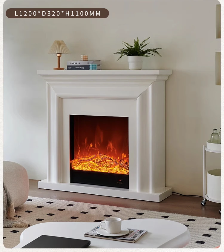 VA558S Hot Seller Artificial Indoor Decorative Wooden Resin Mantel Surround Electric Fireplace Mantel